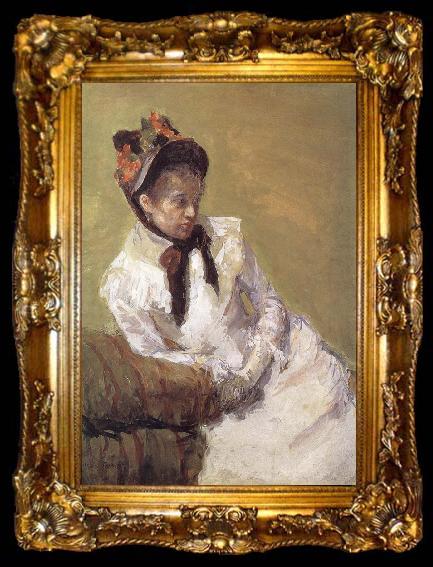 framed  Mary Cassatt Portrait of artist, ta009-2